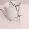 Cross Necklace Men Pendant Jewelry Clothing Sweater Water Drill Chain