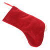 Middle Plush Christmas Santa Claus Head with Yellow Pattern Red Christmas Sock