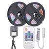 HML 2PCS 5M IP65 RGB 2835 SMD 300 LED Strip Light w/RF 10 Keys Remote + UK Power