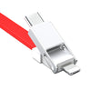 CHUMDIY 3-in-1 Type-C Micro USB 8 Pin Magnet USB Data Sync Charging Cable