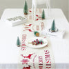 Classic Christmas Table Runner Reindeer Vine Flowers Flag New Year Festival