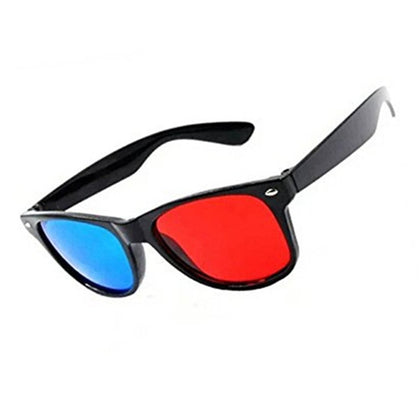 Blue and Red 3D Eyeglasses Cyan Anaglyph Simple Style Extra Upgrade Style To Fit Over Prescription Glasses for Movies Games