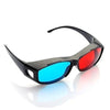 Blue and Red 3D Eyeglasses Cyan Anaglyph Simple Style Extra Upgrade Style To Fit Over Prescription Glasses for Movies Games
