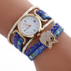 Women Brand Duoya Creative Owl Wrist Bracelet Vintage Handmade Braided Luxury Quartz Ladies Wrist Watch