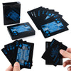 AEOFUN Creative Black Plastic PVC Poker Waterproof Magic Playing Cards Table Game Set