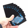 AEOFUN Creative Black Plastic PVC Poker Waterproof Magic Playing Cards Table Game Set