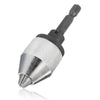 1/4 inch Hex Shank Keyless Drill Chuck Quick Change Adapter Converter 0.3-6.5mm