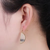 Semi-Precious Stone Earrings with High-Grade Temperament Pendant