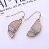 Semi-Precious Stone Earrings with High-Grade Temperament Pendant