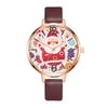 Women Watch Christmas Leather Small Band Analog Quartz Wrist Watch Gift