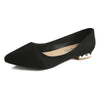 Shallow Mouth Pointed Head Female Small Heel Suede Leisure Shoes