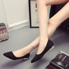 Shallow Mouth Pointed Head Female Small Heel Suede Leisure Shoes