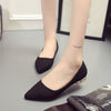 Shallow Mouth Pointed Head Female Small Heel Suede Leisure Shoes