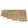 50PCS HSS Titanium Coated Twist Drill Bits High Speed Steel Drill Bit Set