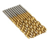 50PCS HSS Titanium Coated Twist Drill Bits High Speed Steel Drill Bit Set