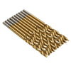 50PCS HSS Titanium Coated Twist Drill Bits High Speed Steel Drill Bit Set