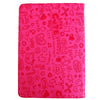 Folder PU Stand Leather Case with Cartoon Pattern for 10 inch Tablet PC -Plum