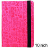 Folder PU Stand Leather Case with Cartoon Pattern for 10 inch Tablet PC -Plum