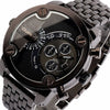 Oulm Fashion Waterproof Quartz Watch with Double Movt Analog Indicate Steel Watchband for Men