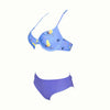 Printed Strip Steel Prop Style Split Bikini Swimsuit