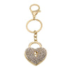Creative Love Heart Shape Decoration Rhinestone Key Chain