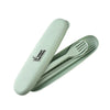 3 PCS Portable Eco-friendly Wheat Straw Outdoor Travel Flatware Set