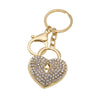 Creative Love Heart Shape Decoration Rhinestone Key Chain