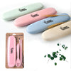 3 PCS Portable Eco-friendly Wheat Straw Outdoor Travel Flatware Set
