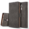 Wkae Vintage Matte Breatheable Air-mesh PU Leather Wallet Case Cover with Kickstand Card Slots for Huawei Mate 9