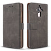 Wkae Vintage Matte Breatheable Air-mesh PU Leather Wallet Case Cover with Kickstand Card Slots for Huawei Mate 9