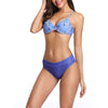 Printed Strip Steel Prop Style Split Bikini Swimsuit