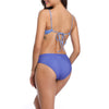 Printed Strip Steel Prop Style Split Bikini Swimsuit