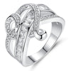 Fashionable Diamond Crystal Heart Ring
