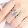 Fashionable Diamond Crystal Heart Ring