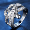 Fashionable Diamond Crystal Heart Ring