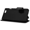 Leather Stripe Pattern Cover Case with Stand and View Window for iPhone 6 black