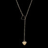 Silver Gold-Color Chain Heart Pendant Necklace