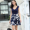 Sexy V Neck Sleeveless Women'S Dress Print Dress