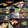 2PCS PTFE BBQ Grill Mat Barbecue Liner Reusable Teflon  Sheet 40 30cm Cooking