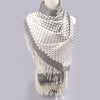 Charming Mixed Polka Dot Print Gradient Color Tassels Scarf For Women