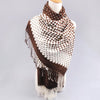 Charming Mixed Polka Dot Print Gradient Color Tassels Scarf For Women