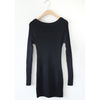 Stylish Slash Neck Long Sleeves Zippered Sweater Dress For Women