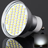 Sencart GU10 4W SMD 3528 60 LEDs White Light Silver Spot Lamp (260LM 6000-6500K)