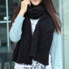Concise Hemp Flower Solid Color Scarf For Women