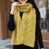 Concise Hemp Flower Solid Color Scarf For Women