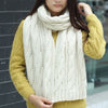 Concise Hemp Flower Solid Color Scarf For Women
