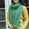 Concise Hemp Flower Solid Color Scarf For Women