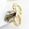 Trendy Solid Color Rivet Embellished Ring For Women