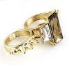 Trendy Solid Color Rivet Embellished Ring For Women