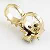 Trendy Solid Color Rivet Embellished Ring For Women